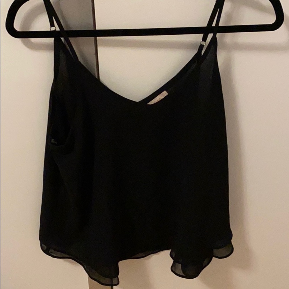 Black sheer tank top